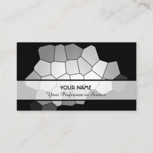 Abstract black and white mosaic tiles pattern busi business card