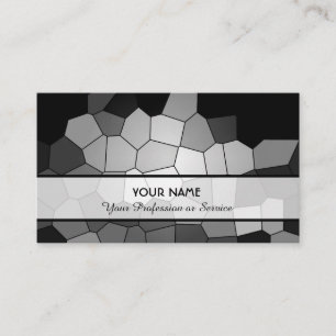 Abstract black and white mosaic tiles pattern business card