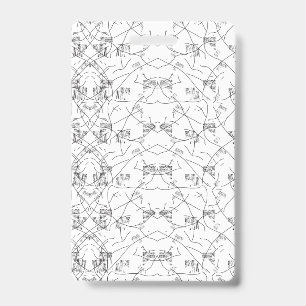 Abstract black and white pattern with repeating, s badge