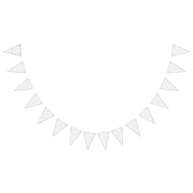 Abstract black and white pattern with repeating, s bunting flags (All)