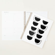Abstract Black and White Planner
