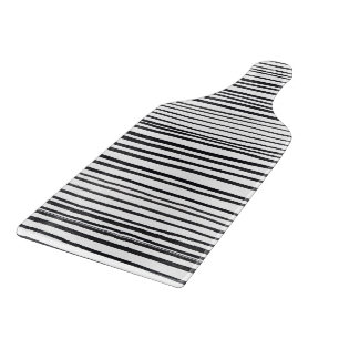 Abstract Black And White Stripes And Lines Pattern Cutting Board