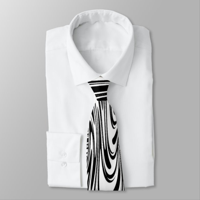 abstract  Black and white Tie (Tied)