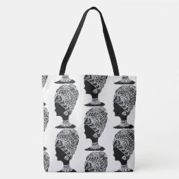 Abstract Black and White Zentangle Tote Bag