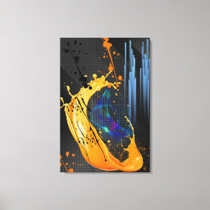 ABSTRACT BLACK CANVAS PRINT