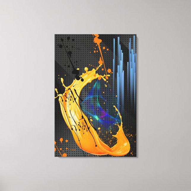 ABSTRACT BLACK CANVAS PRINT (Front)