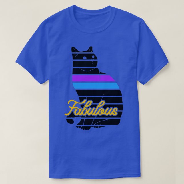 Abstract Black Cat T-Shirt (Design Front)