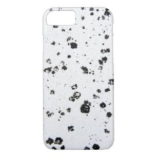 abstract black flecks on white iPhone 8/7 case