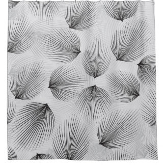 Abstract Black Flowers: Grey Elegance.
