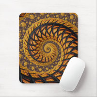 Abstract Black Gold Spiral Fractal