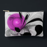 Abstract Black Grey With Magenta Fractal Art Accessory Pouch<br><div class="desc">Unique and decorative.
Design for your cosmetic bag and more.</div>