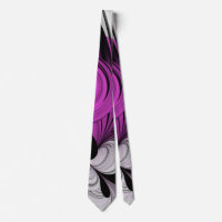 Abstract Black Grey With Magenta Fractal Art