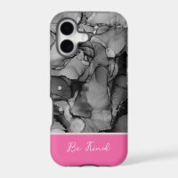 Abstract black marble iPhone Case