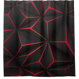 Abstract black polygon red light futuristic techno