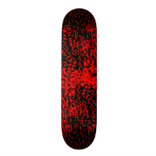 Abstract Black/Red Design #2 Skateboard
