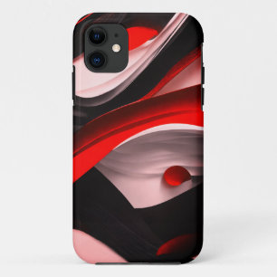 Abstract Black & Red Design Premium Collection -  iPhone 11 Case