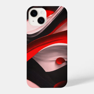 Abstract Black & Red Design Premium Collection -  iPhone 14 Case