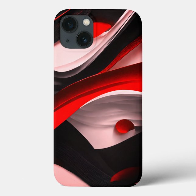 Abstract Black & Red Design Premium Electronics -  Case-Mate iPhone Case (Back)