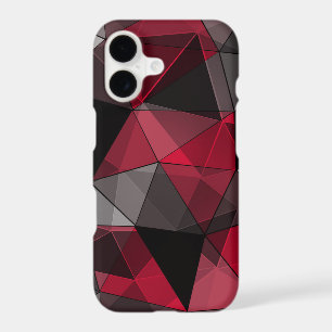 Abstract Black, red, grey geometric.