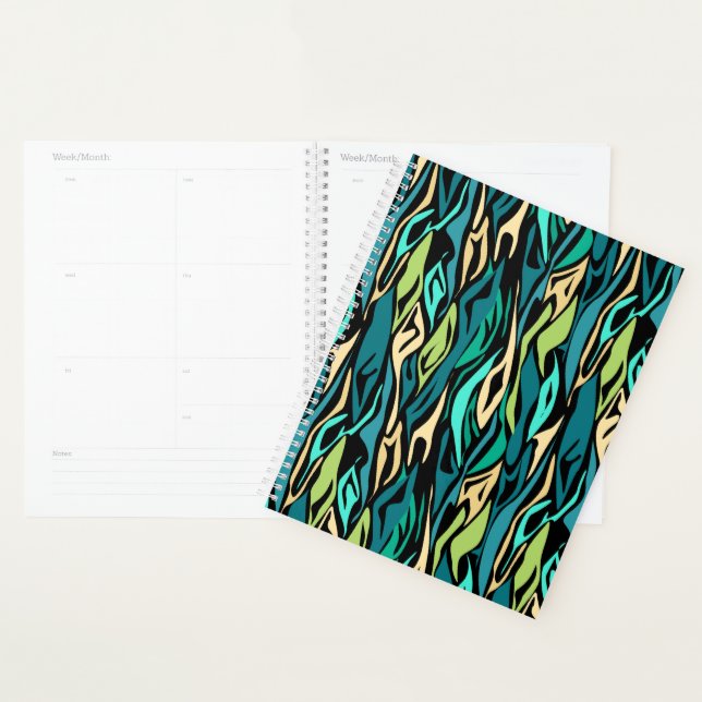 Abstract black turquoise (Devant avec enveloppe)