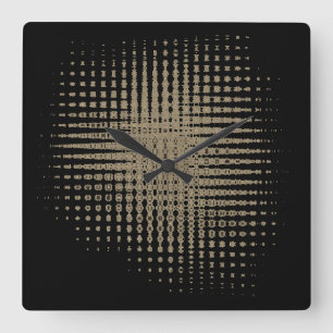 Abstract Black Wall Clock – Modern Artistic Design