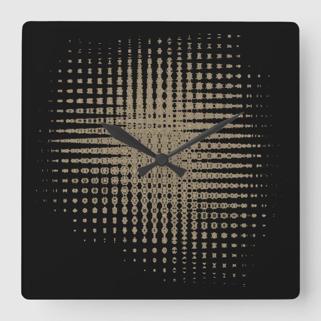 Abstract Black Wall Clock – Modern Artistic Design (Front)