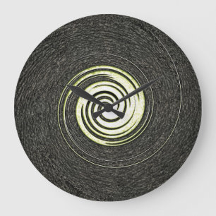 Abstract Black Wall Clock – Modern Artistic Design