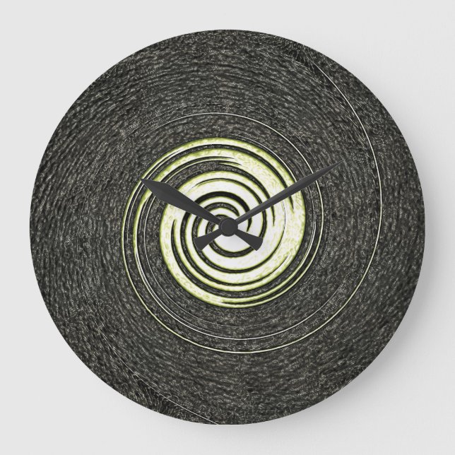 Abstract Black Wall Clock – Modern Artistic Design (Front)