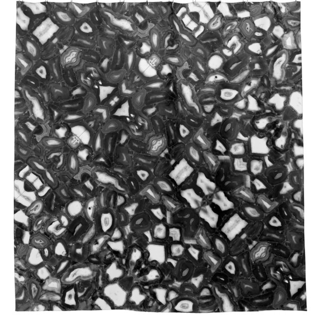 Abstract Black White agates geode  (Front)