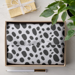 Abstract Black & White Cheetah Spots Pattern Tissue Paper
