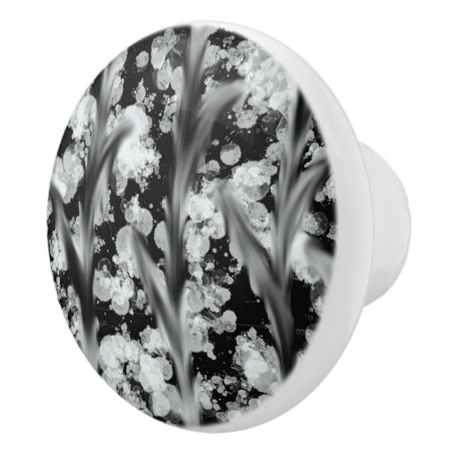 Abstract Black White Knob (Right)