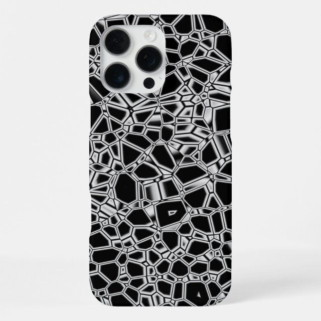 Abstract Black White Kryptonite iPhone Case (Back)