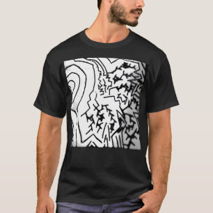 Abstract Black/White "Lightning" T-Shirt" T-Shirt