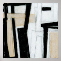 Abstract Black & White Painting