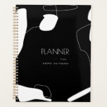 Abstract Black & White Planner Design<br><div class="desc">Modern abstract black and white design for your personalized planner. Select the ''Customize it'' button to personalize this design for yourself. Makes a great gift!</div>