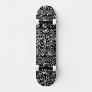 Abstract Black & White Skateboard
