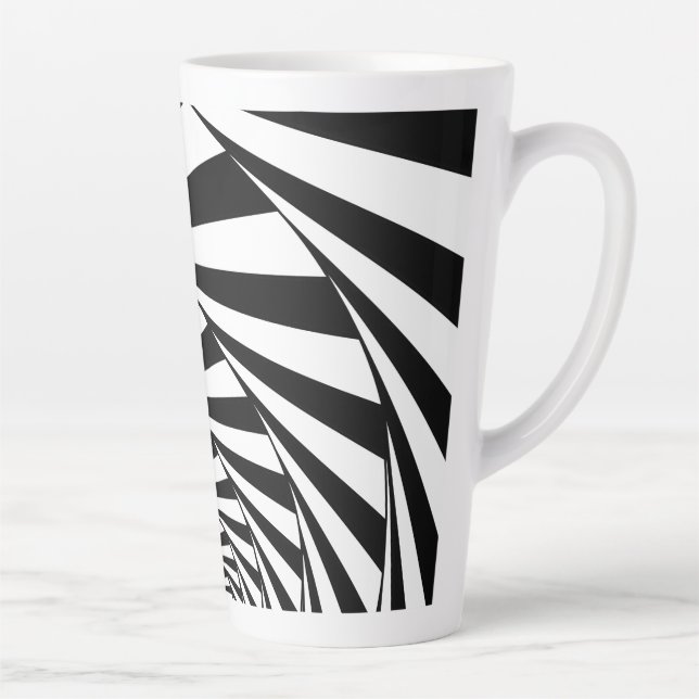 Abstract Black & White Swirl Spiral  Mug (Right)