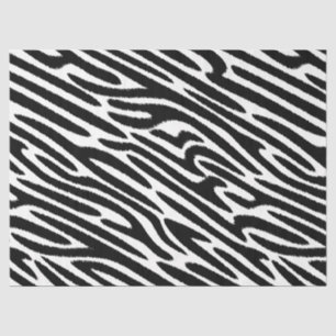 Abstract Black & White Zebra Pattern Tissue Paper