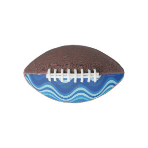 Abstract bleu wavy lines patterns football