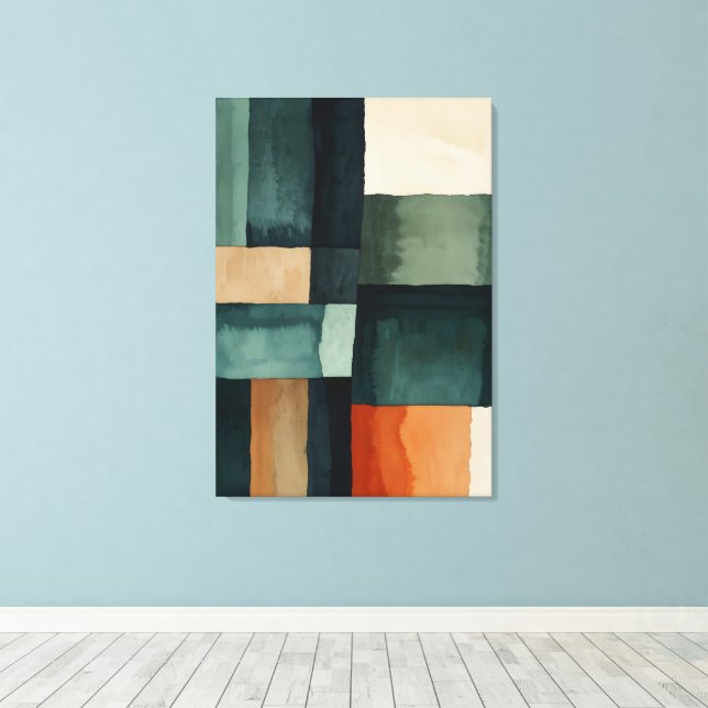 Abstract Blocks Canvas Print (Insitu(Wood Floor))