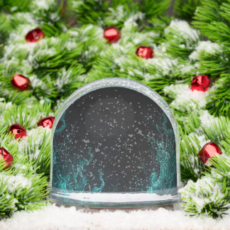 Abstract Blue and Green Underwater Scenery Snowglobe
