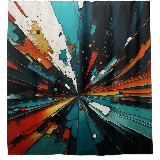 Abstract Blue And Orange 607 (Front)