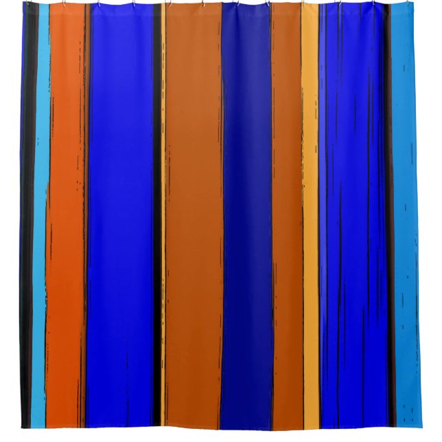 Abstract Blue And Orange 930 - Vertical Stripes (Front)