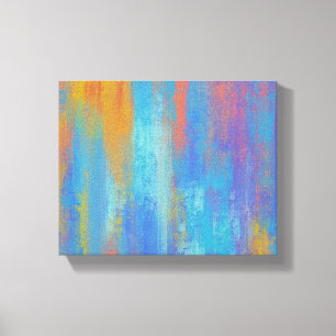 Abstract Blue and Orange Canvas Print