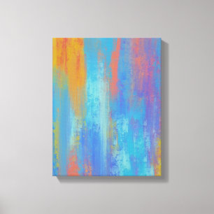 Abstract Blue and Orange Canvas Print