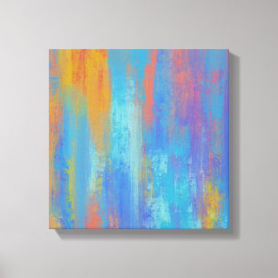 Abstract Blue and Orange Canvas Print