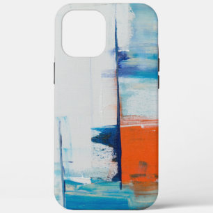 Abstract Blue and Orange Modern Art iPhone 12 Pro Max Case