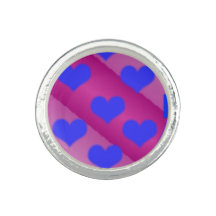 Abstract Blue and Purple Pattern of Blue Hearts