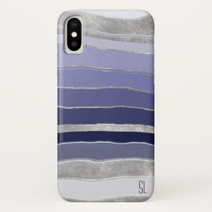 Abstract Blue and Silver Personalized Case-Mate iPhone Case