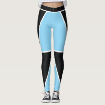 Abstract Blue and White Geometric Mosaic Black All